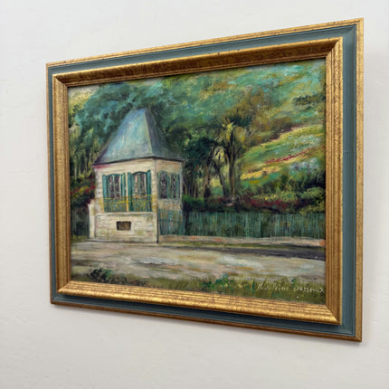 Timeless Landscape Oil Painting "Garden House" Handcrafted Artwork Holland Art Shop