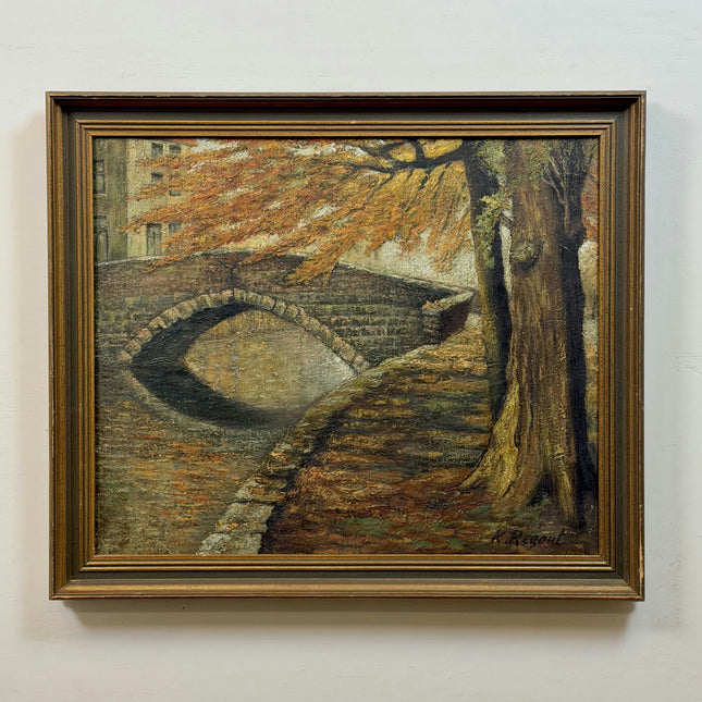 Expressive Landscape Oil Painting "Stone Bridge" Detailed Art Holland Art Shop