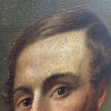 1856 Antique Portrait Oil Painting "Seated Gentleman" Art Holland Art Shop