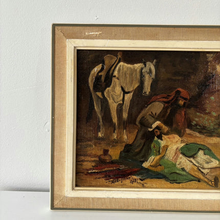 Original Oil Painting Scenery "Rescue Mission" Figurative Small Artwork Holland Art Shop