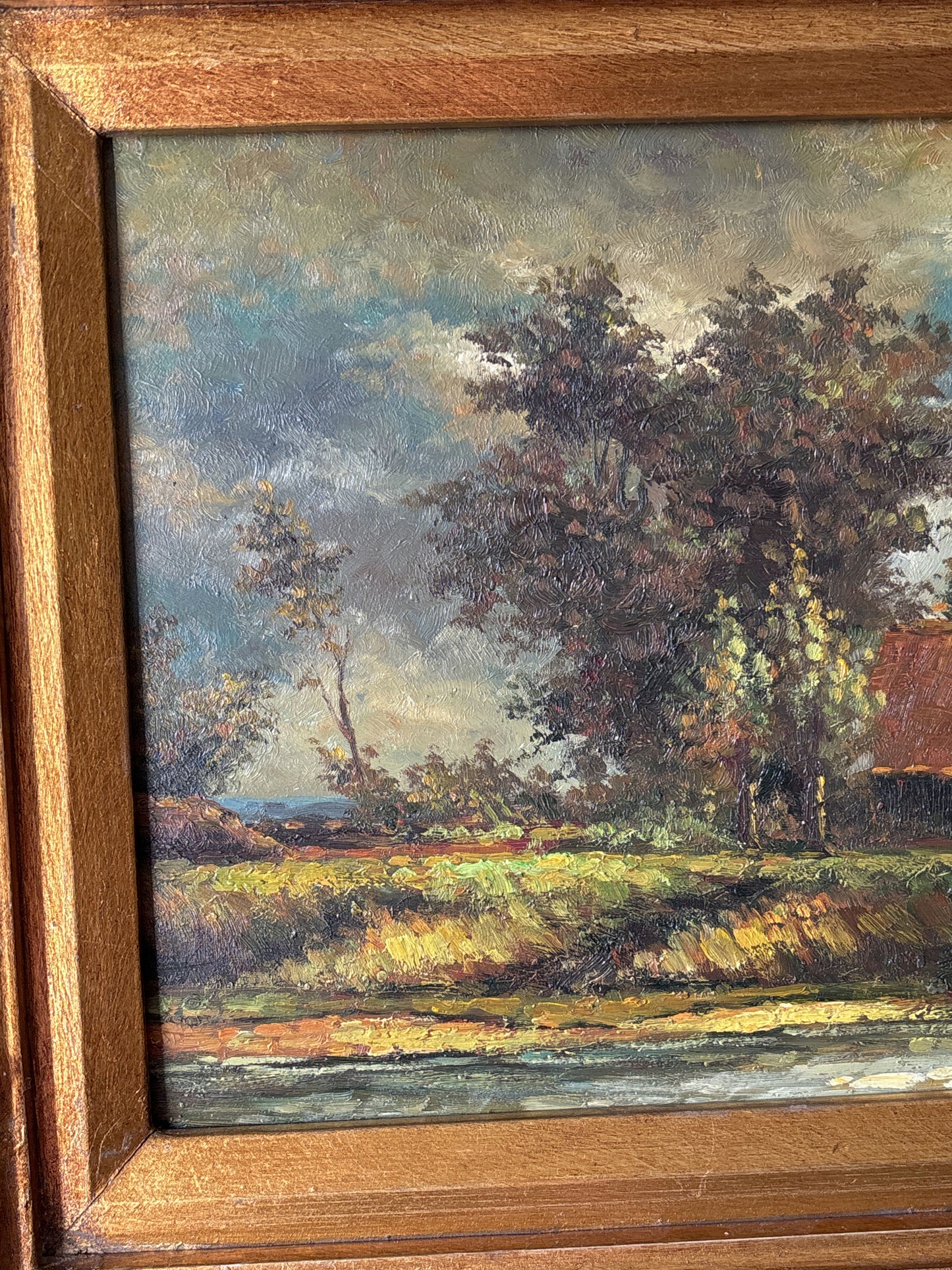 Original Landscape Oil Painting "Rustic Cabin" Wonderful Medium Artwork