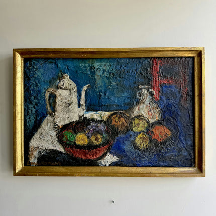 Traditional Still Life Oil Painting "Silver Teapot" Elegant Large Artwork Holland Art Shop