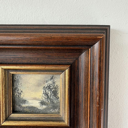Handcrafted Winter Landscape Oil Painting "Framed Painting" Timeless Small Art Holland Art Shop
