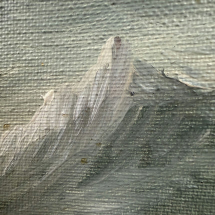 Vintage Landscape Oil Painting "Mountain Lake" Traditional Small Art Holland Art Shop