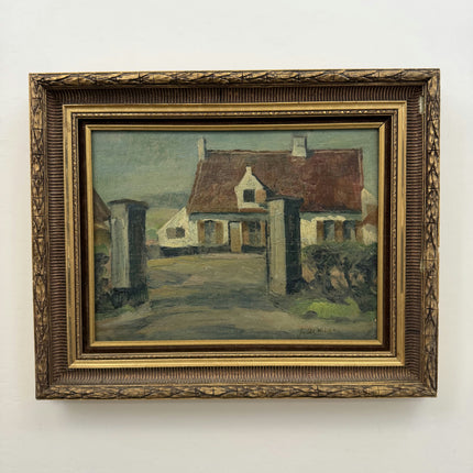 Classic Landscape Oil Painting "Thatched House" Original Art Holland Art Shop