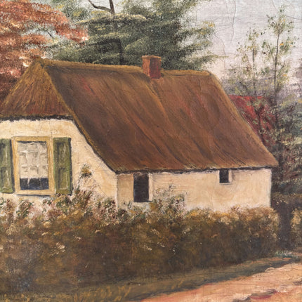 Expressive Landscape Oil Painting "Thatched Cottage" Timeless Art Holland Art Shop