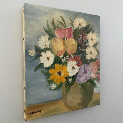 Detailed Floral Still Life Oil Painting "Flower Vase" Timeless Small Art Holland Art Shop