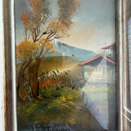 Elegant Landscape Oil Painting "Framed Painting" Handcrafted Small Artwork Holland Art Shop