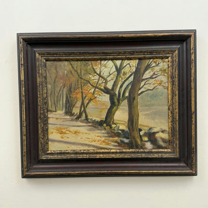 Expressive Landscape Oil Painting "Row Of Trees" Vintage Artwork Holland Art Shop