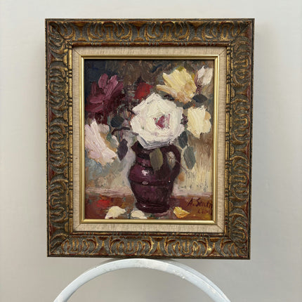 Expressive Still Life Oil Painting "Vase Flowers" Classic Small Art Holland Art Shop