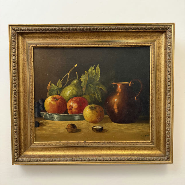 Rustic Still Life Oil Painting "Fruit Bowl" Elegant Artwork Holland Art Shop