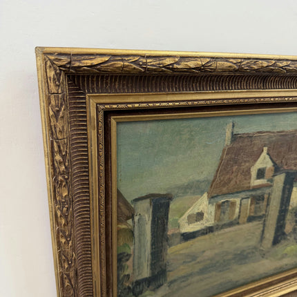 Classic Landscape Oil Painting "Thatched House" Original Art Holland Art Shop