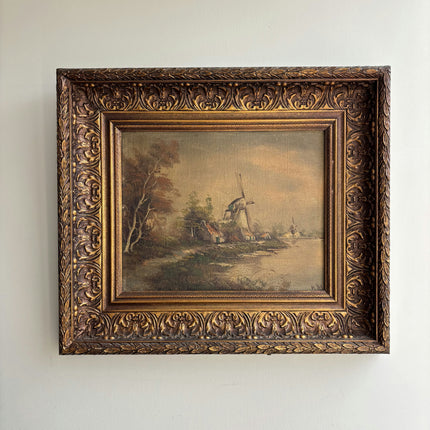 Traditional Landscape Oil Painting "Thatched Cottage" Expressive Dutch Artwork Holland Art Shop
