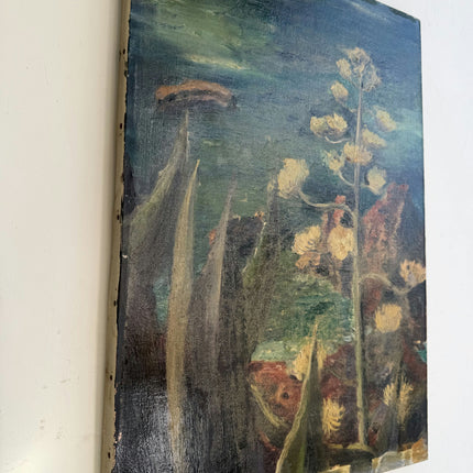 Rustic Seascape Oil Painting "Yellow Tree" Expressive Artwork Holland Art Shop