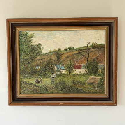 Authentic Interior Oil Painting "Standing Farmer" Expressive Art Holland Art Shop