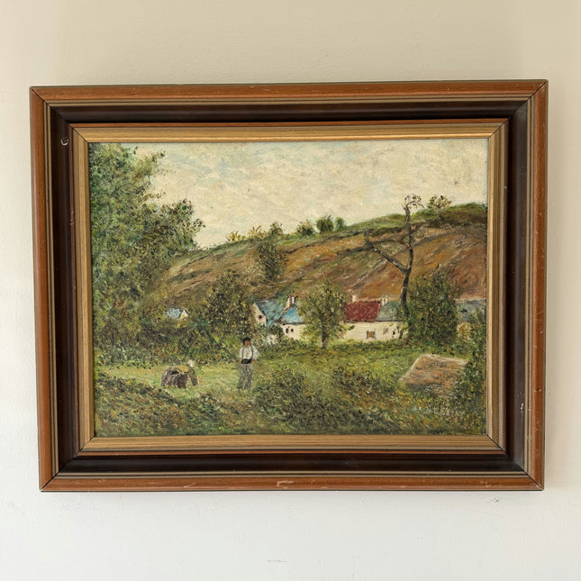 Authentic Interior Oil Painting "Standing Farmer" Expressive Art Holland Art Shop