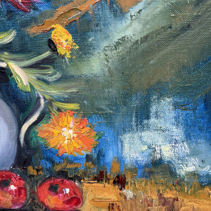 Handcrafted Still Life Oil Painting "Flower Vase" Original Art Holland Art Shop