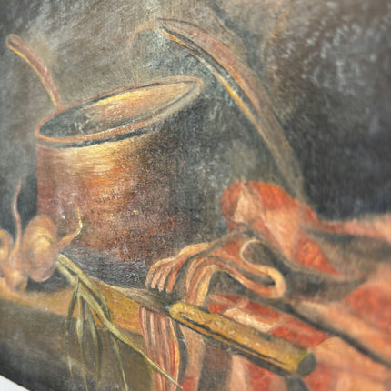 Detailed Still Life Oil Painting "Copper Pot" Refined Small Art Holland Art Shop