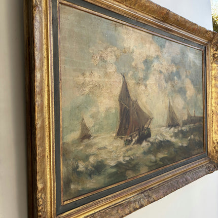 Timeless Seascape Oil Painting "Sailing Boat" Refined Large Art Holland Art Shop
