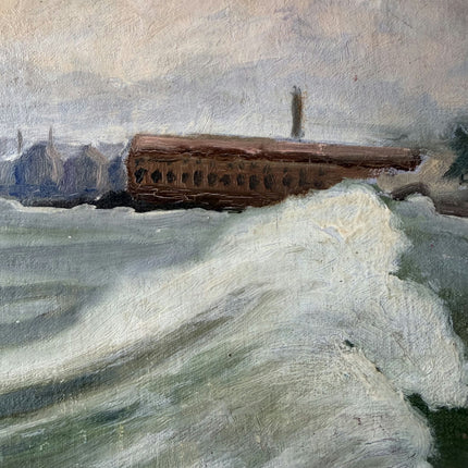 Expressive Seascape Oil Painting "Crashing Wave" Timeless Artwork Holland Art Shop