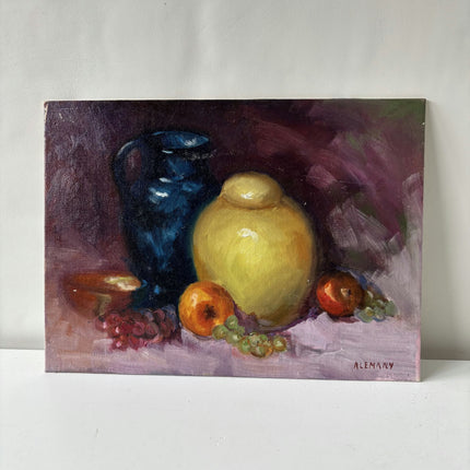 Timeless Still Life Oil Painting "Yellow Pitcher" Refined Small Artwork Holland Art Shop