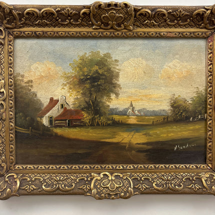 Classic Landscape Oil Painting "Country Cottage" Elegant Dutch Artwork Holland Art Shop