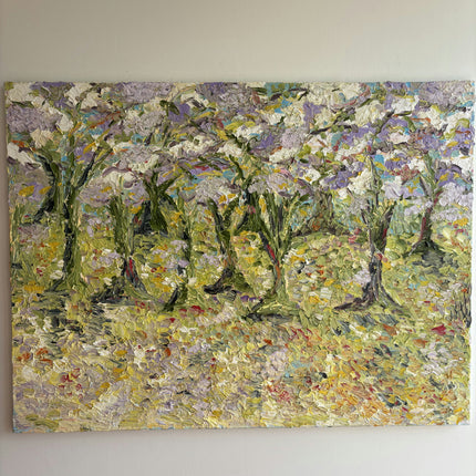 Detailed Landscape Oil Painting "Flower Stems" Classic Large Artwork Holland Art Shop