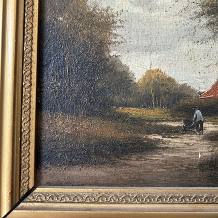 Handcrafted Landscape Oil Painting "Ornate Frame" Timeless Small Artwork Holland Art Shop