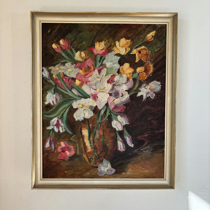 Handcrafted Oil Painting Still Life "Vase Of Flowers" Expressive Medium Artwork Holland Art Shop