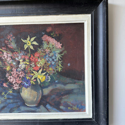 Figurative Oil Painting Flowery Still Life "Flower Bouquet" Leuven Artwork Holland Art Shop