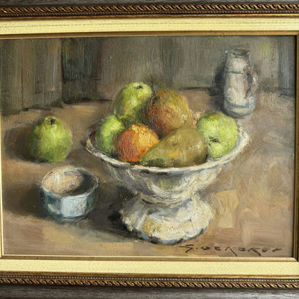 Elegant Still Life Oil Painting "Fruit Bowl" Original Artwork Holland Art Shop