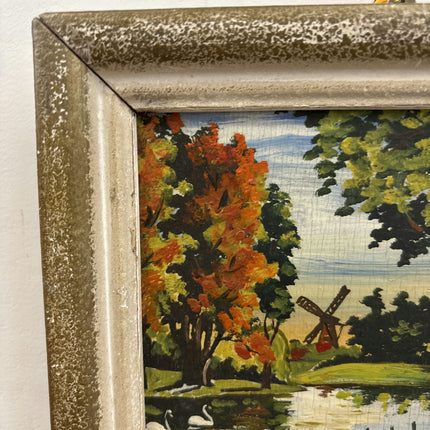 Detailed Landscape Oil Painting "Old Tree" Classic Small Artwork Holland Art Shop