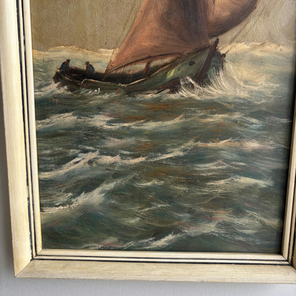 Detailed Seascape Oil Painting "Sailboat Painting" Expressive Artwork Holland Art Shop