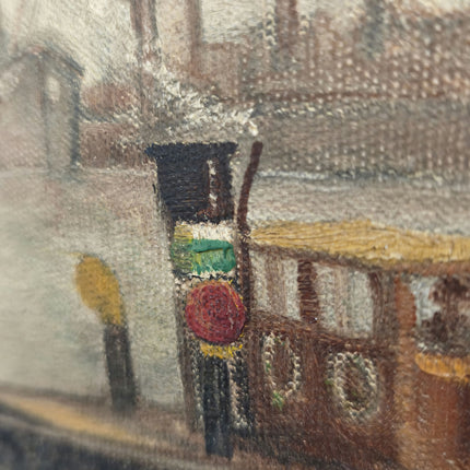 Timeless Seascape Oil Painting "Tug Boat" Original Artwork Holland Art Shop