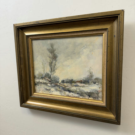 Handcrafted Winter Landscape Oil Painting "Canvas Backside" Timeless Art Holland Art Shop