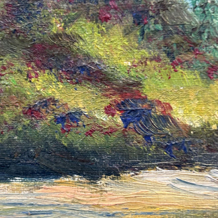 Refined Seascape Oil Painting "Seaside Cove" Authentic Artwork Holland Art Shop