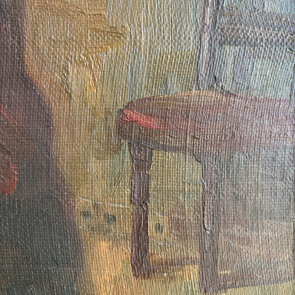 Vintage Portrait Oil Painting "Seated Woman" Refined Dutch Artwork Holland Art Shop
