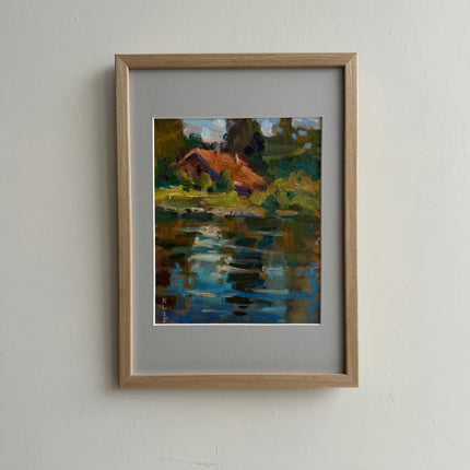 Expressive Landscape Oil Painting "Framed Painting" Original Small Art Holland Art Shop