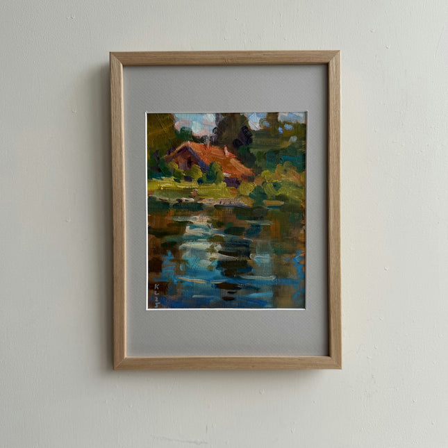 Expressive Landscape Oil Painting "Framed Painting" Original Small Art Holland Art Shop