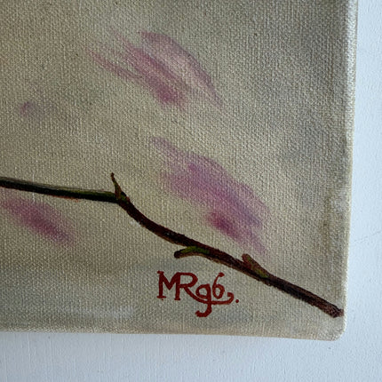 Traditional Floral Still Life Oil Painting "Fuchsia Branch" Small Artwork Holland Art Shop