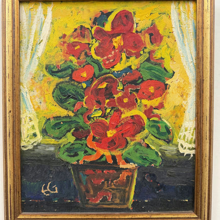 Timeless Floral Still Life Oil Painting "Red Bouquet" Classic Small Art Holland Art Shop