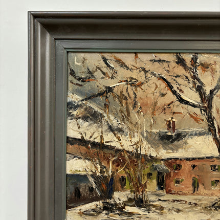 Rustic Landscape Oil Painting "Bare Trees" Original Artwork Holland Art Shop