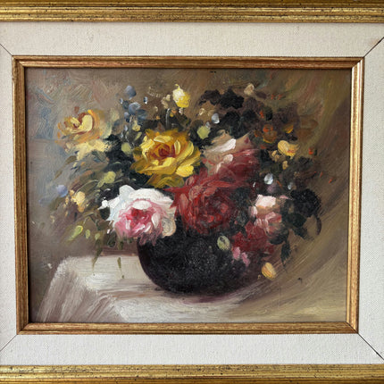 Detailed Floral Still Life Oil Painting "Flower Bouquet" Elegant Small Artwork Holland Art Shop