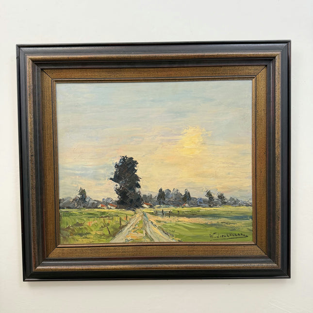 Rustic Landscape Oil Painting "Country Road" Detailed Large Art Holland Art Shop