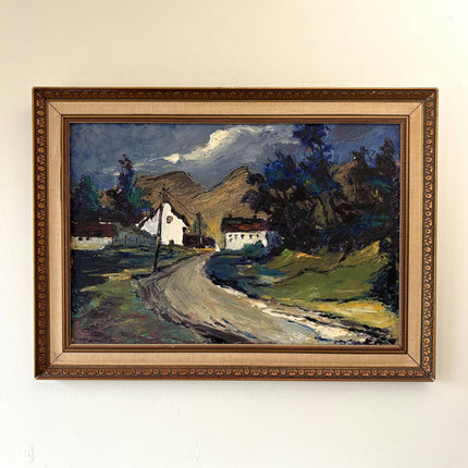 Figurative Oil Painting Landscape "Mountain Road" Refined Large Artwork Holland Art Shop