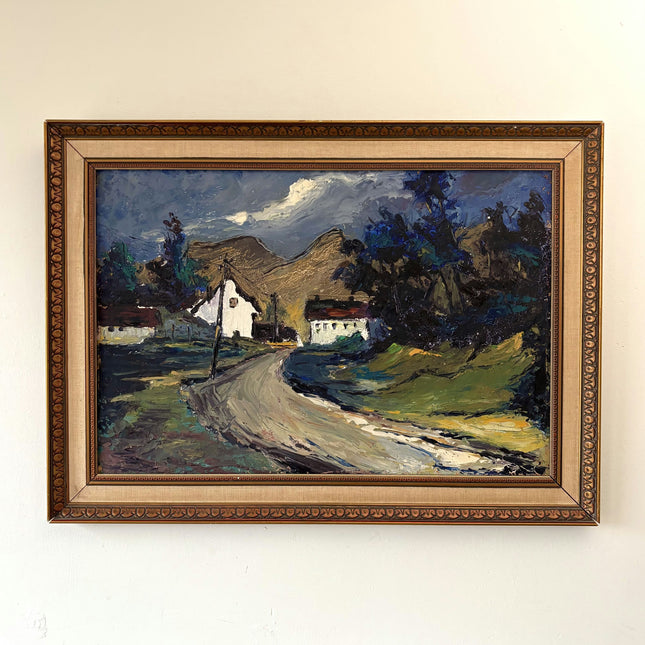 Figurative Oil Painting Landscape "Mountain Road" Refined Large Artwork Holland Art Shop