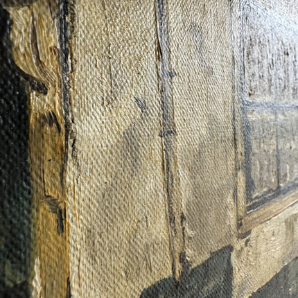 Vintage Cityscape Oil Painting "Weathered Door" Timeless Artwork Holland Art Shop