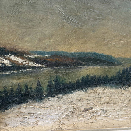 Elegant Winter Landscape Oil Painting "Framed Painting" Rustic Artwork Holland Art Shop