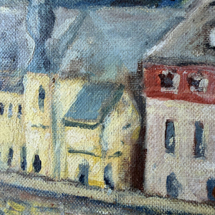 Striking Oil Painting Cityscape "Church Spire" Intriguing Medium Artwork Holland Art Shop