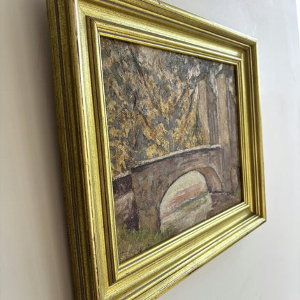 Vintage Landscape Oil Painting "Golden Frame" Detailed Belgique Art Holland Art Shop